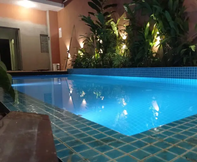 An image of a swimming pool by the swimming pool engineering services offered by Prudence Engineering.